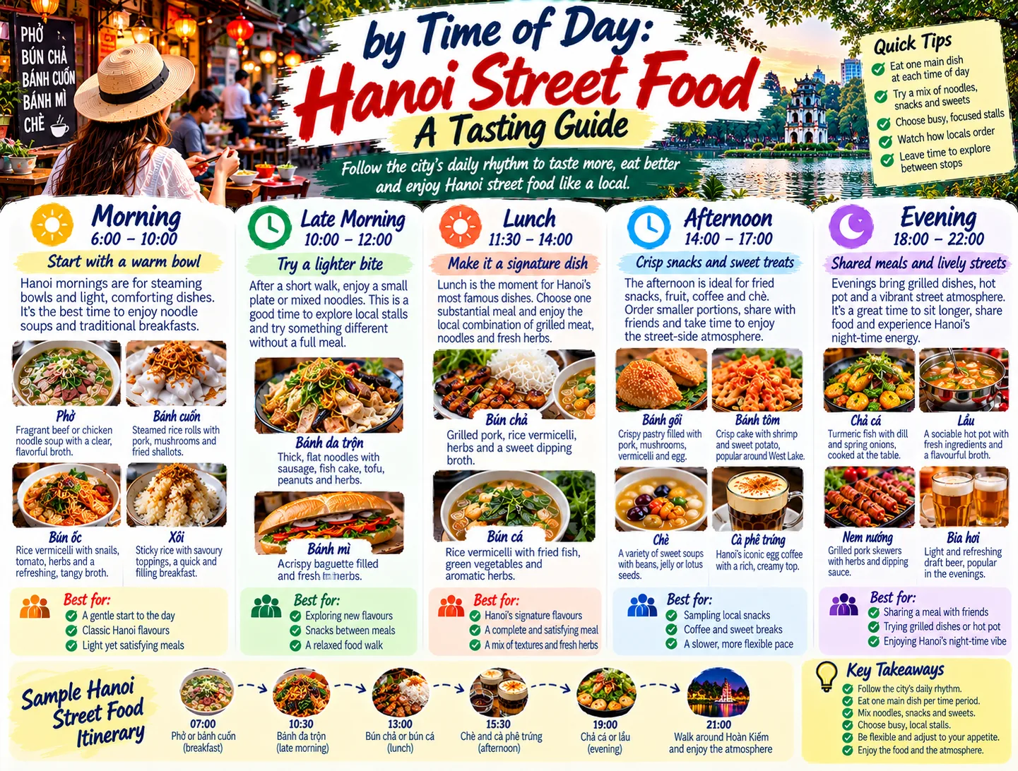 Hanoi Street Food by Time of Day: A Tasting Guide