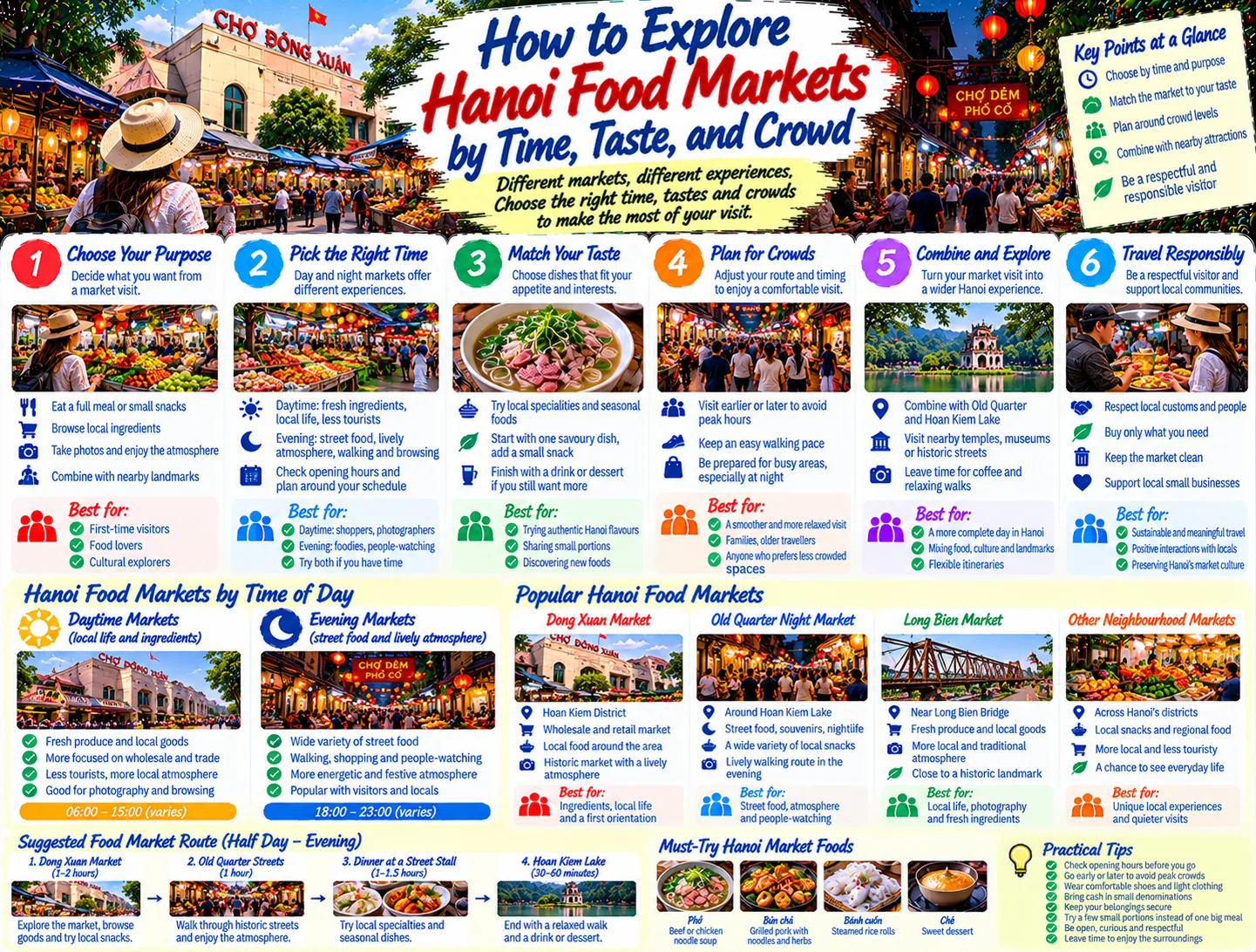 How to Explore Hanoi Food Markets by Time, Taste, and Crowd