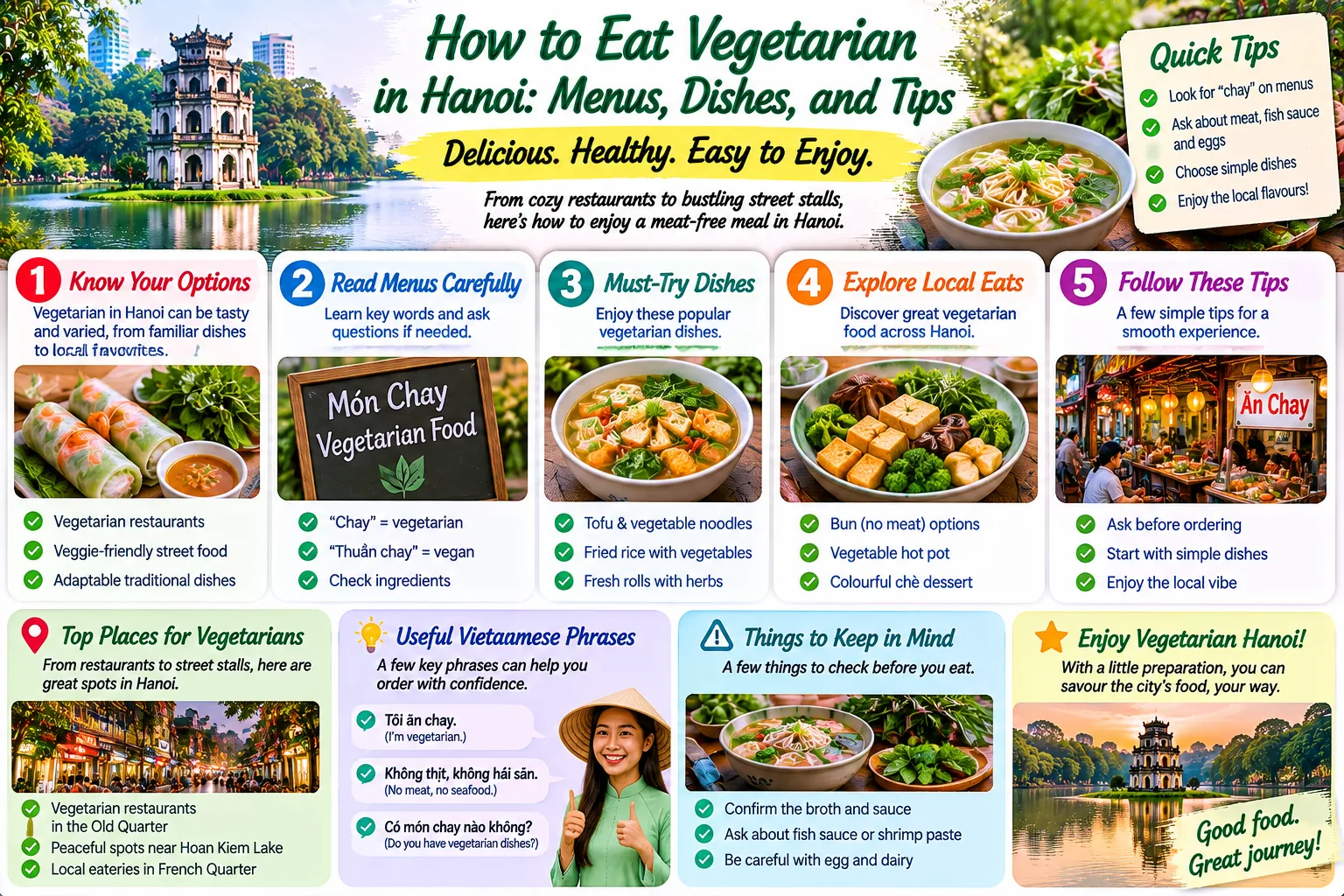 How to Eat Vegetarian in Hanoi: Menus, Dishes, and Tips